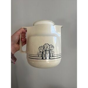 Vintage Brabantia Thermal Pitcher Carafe Insulated West Germany MCM Cream 8in